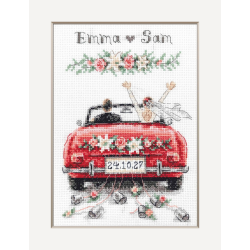Cross stitch kit Just Married 15x20 cm SRA1053