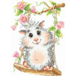Cross stitch kit On the swing 12 x 17 cm 19-13