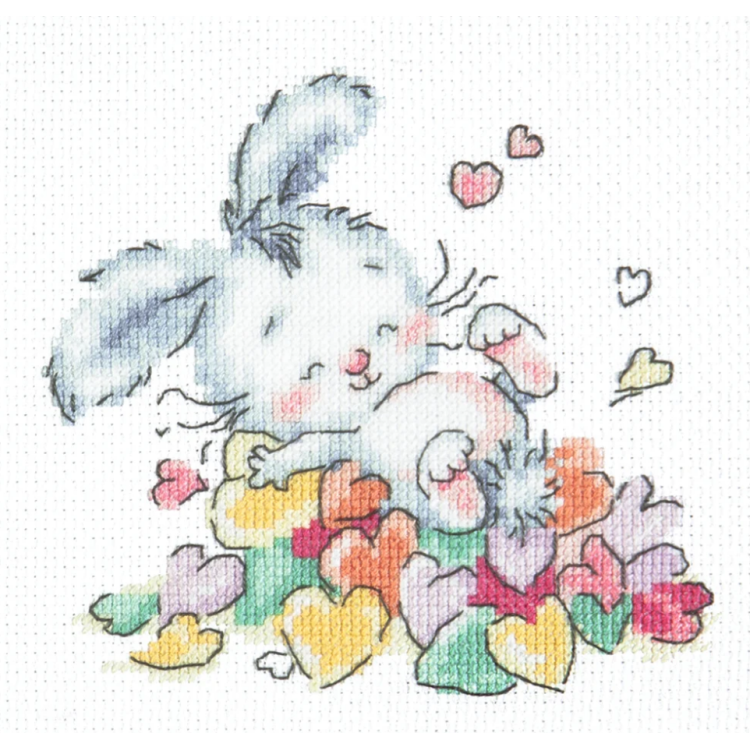 Cross stitch kit  Bathed in love 13 x 12 cm 19-07