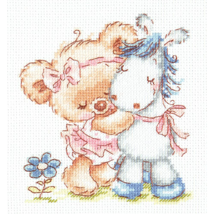 Cross stitch kit  I love my horse 12 x 13 cm 17-18 MN-17-18