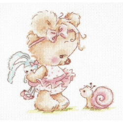 Cross stitch kit I'm friends with you! 13 x 13 cm 17-16