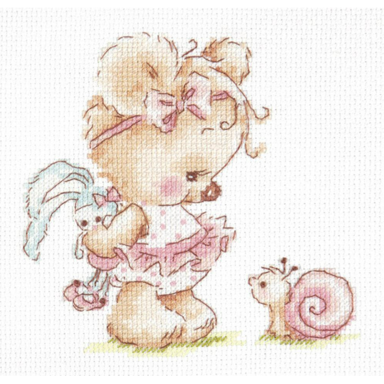 Cross stitch kit  I'm friends with you! 13 x 13 cm 17-16 MN-17-16