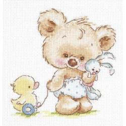 Cross stitch kit  My toys 13 x 13 cm 17-15
