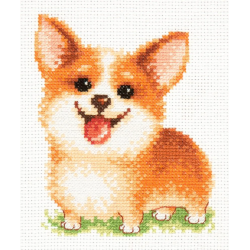 Cross stitch kit  Keep a smile 10 x 13 cm 16-18