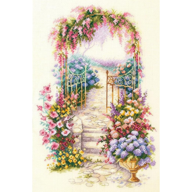 Cross stitch kit  Entrance to the Garden 23 x 34 cm 110-001