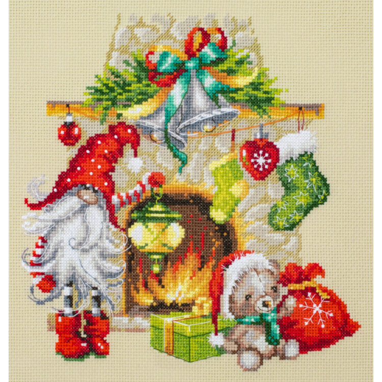 Cross stitch kit  Waiting for Christmas 22 x 22 cm 100-251 MN-100-251