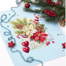 Cross stitch kit  Merry Christmas! 17 x 22 cm 100-241