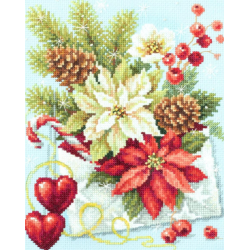 Cross stitch kit  Merry Christmas! 17 x 22 cm 100-241