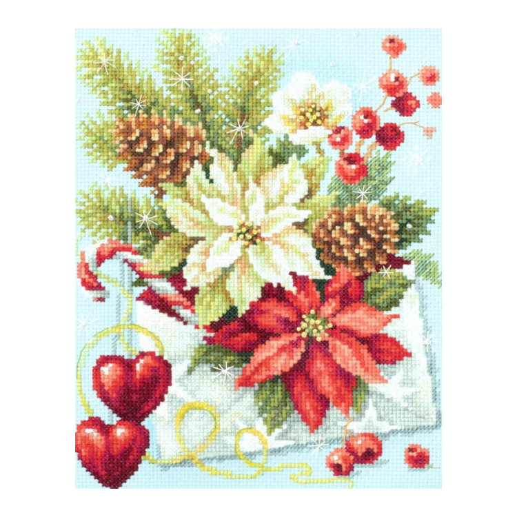 Cross stitch kit  Merry Christmas! 17 x 22 cm 100-241