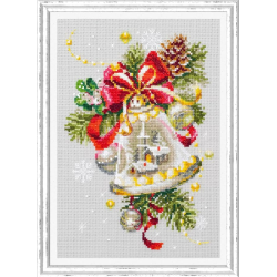 Cross stitch kit  Christmas Bell 16 x 23 cm 100-232