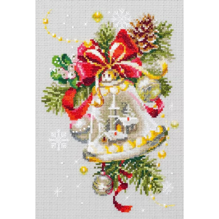 Cross stitch kit  Christmas Bell 16 x 23 cm 100-232