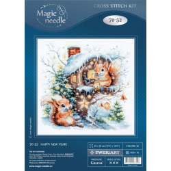 Cross stitch kit Happy New Year! 26 x 26 cm 70-52