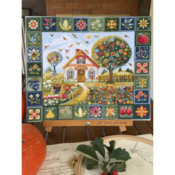 Kreuzstich-Set "Sommerliche Muster" 32 x 27 cm SANL-29