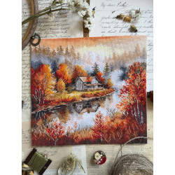Kreuzstich-Set "Herbstschönheit" 22 x 21,5 cm SANK-74