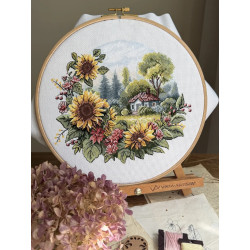 Kreuzstich-Set "Ein sonniger Tag" 24 x 20,5 cm SANS-86