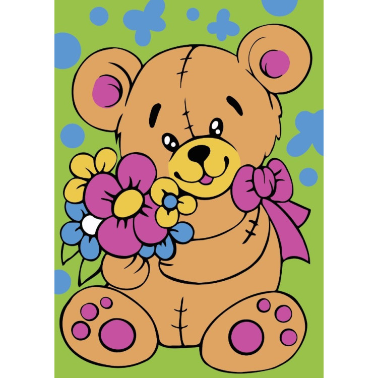 Wizardi painting by number kit. Care Bear 13x16 cm MINI108