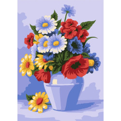 Paint by Numbers kit. Spring bouquet 16.5x13 cm MINI132