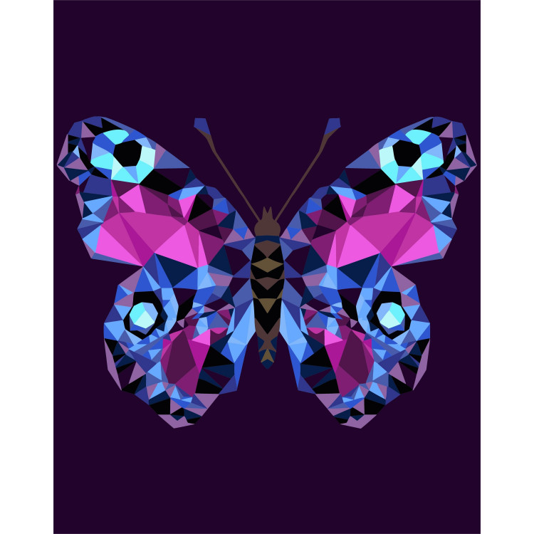 Malen-nach-Zahlen-Set. P003 Schmetterling (Polygonstil) 40*50