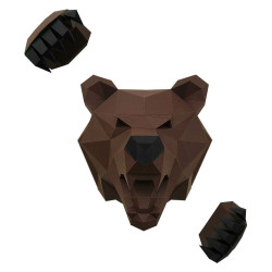 3D-медведь Wizardi из бумаги PP-1MED-BRW