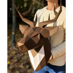 Wizardi 3D Papercraft Kit Hirsch PP-1OLP-BRW