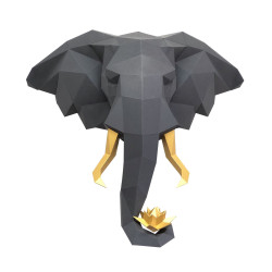 Wizardi 3D-Papierbastelset Elefant und Lotus PP-1SLL-2GG