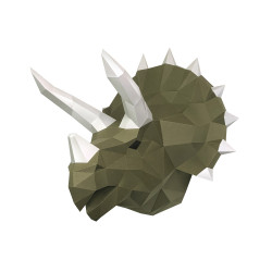 Wizardi 3D-Papierbastelset Dinosaurier-Oberteile Wasabi PP-1TPS-2WS