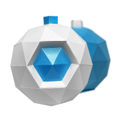 WIZARDI 3D paper craft models Christmas balls PP-2BLS-2WB