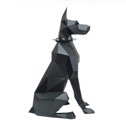 Wizardi 3D Papercraft Kit Doberman PP-2DBR-BLA