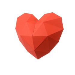Набор Wizardi 3D Papercraft Сердце PP-2HRT-RED