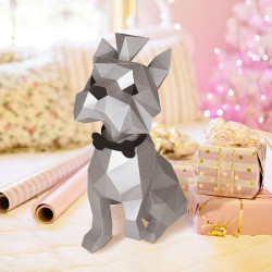 Wizardi 3D-Papierbastelset Yorkshire Terrier PP-2YOR-SLV