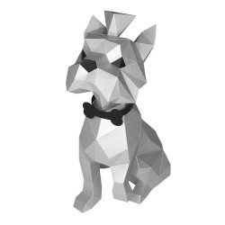 Wizardi 3D-Papierbastelset Yorkshire Terrier PP-2YOR-SLV