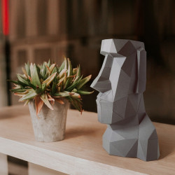 Wizardi 3D-Papierbastelset Moai PP-2MOA-GRA