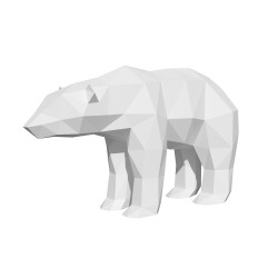 Набор Wizardi 3D Papercraft "Белый медведь" PP-2PLB-WHT