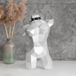 WIZARDI 3D-Papiermodelle Skulptur (weiß) PP-2STO-WHT