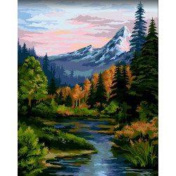 Wizardi painting by number kit. Taiga/Forest 40x50 cm A145