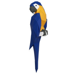 WIZARDI 3D-Papiermodelle Ara-Papagei (Blau) PP-1ARA-3BLU