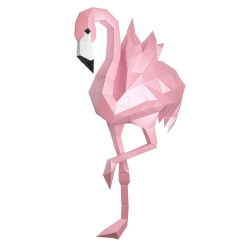 Wizardi 3D Papercraft Flamingo PP-1FLM-PIN