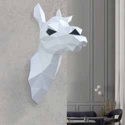 WIZARDI 3D-Papiermodelle Lama (weiß) PP-1LAM-WHT