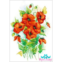 Rice card for decoupage "Poppies No. 3" 21x29 cm AM400048D