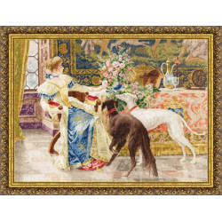 (C) Seated Lady with Greyhounds S/MK047