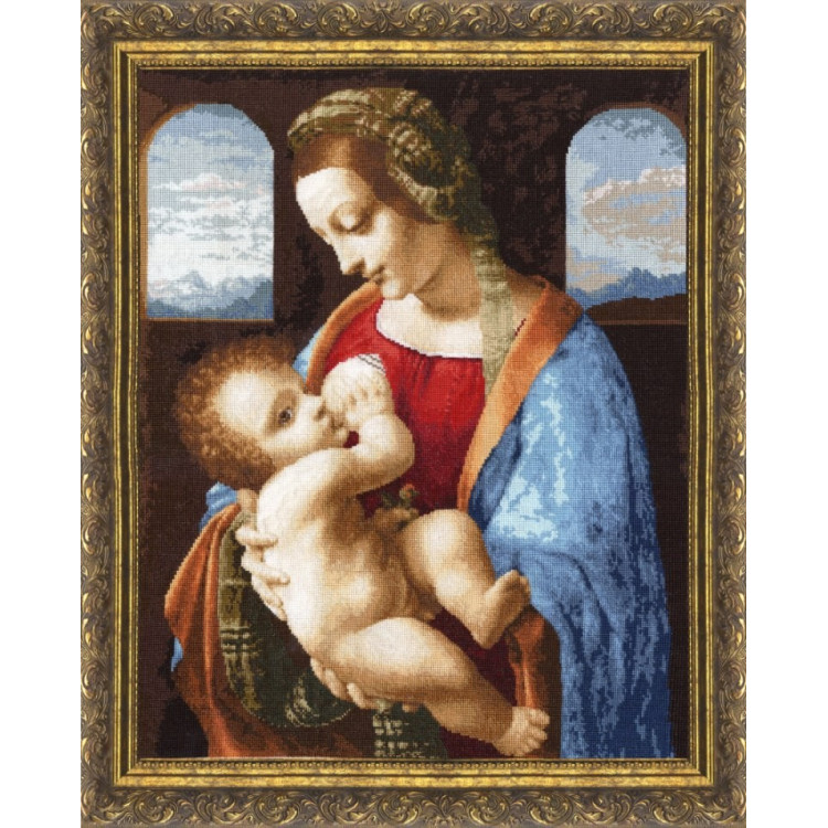 Siuvinėjimo kryželiu rinkinys "Madonna Litta" 44.5x35cm S/PF009