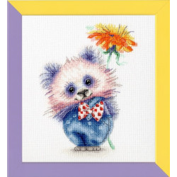 Panda with flower S/VK063