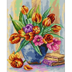 Tulpen in einer Vase 40x50 SA2430