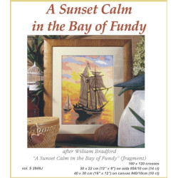 Chart for embroidery A Sunset Calm in the Bay of Fundy 30x40 SA2849S