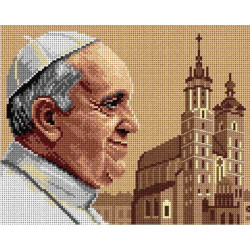 Tapestry canvas Pope Francis 24x30 SA2869