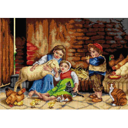 Tapestry canvas Children with Lamb 40x70 SA2933