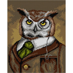 Gobelin Leinwand Sir Owl 24x30 SA3083