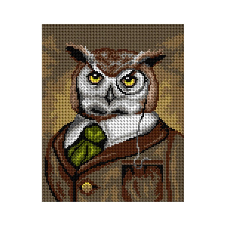 Tapestry canvas Sir Owl 24x30 SA3083