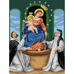 Tapestry canvas Our Lady of Pompeii 30x40 SA3097