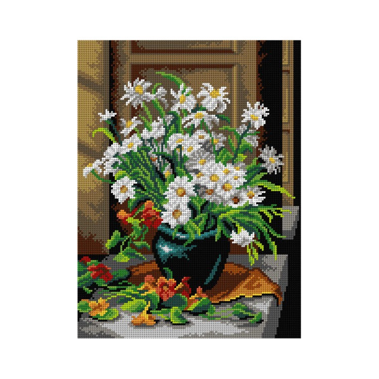 Гобелен холст Цветы в вазе 30х40 SA3105
